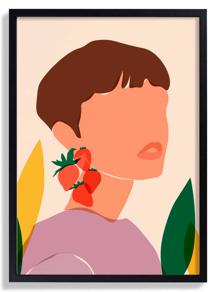 Abstract Strawberry Earrings by Kintsugi99