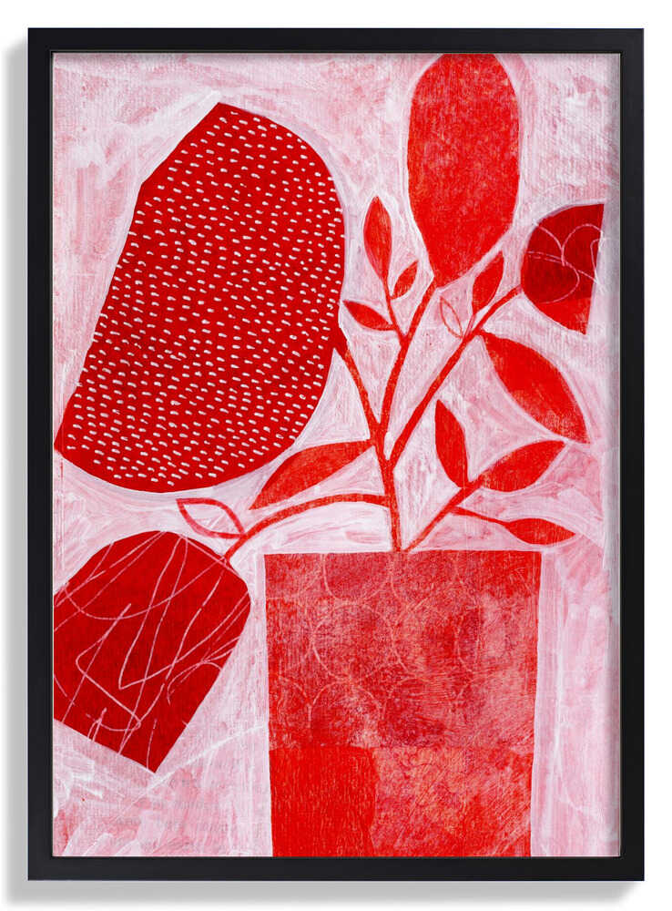 Rote Blumenvase von Susan Black