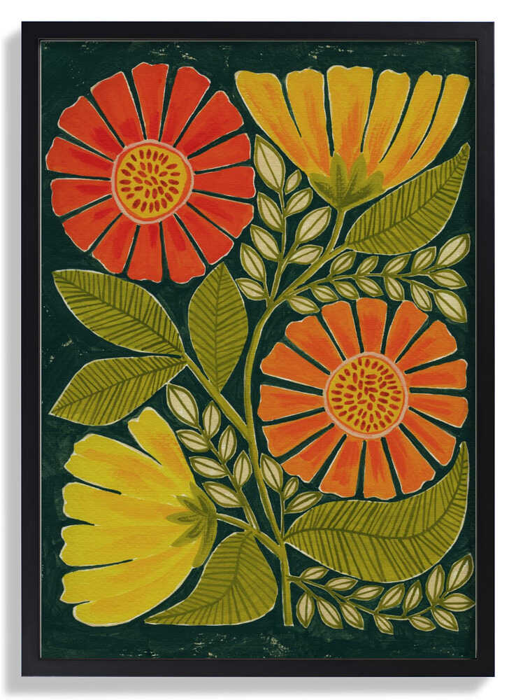 Vibrant Orange And Yellow Flowers by Susan Black