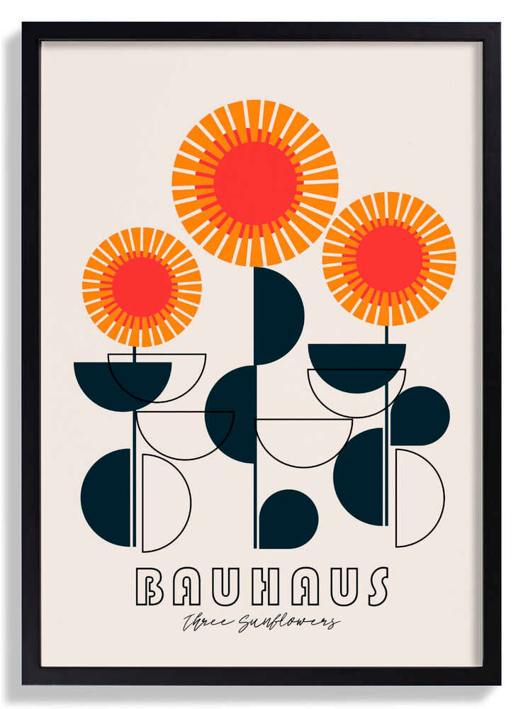 Bauhaus - Three Sunflowers by CATS AND DOTZ