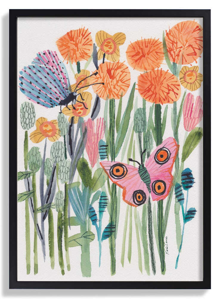 Butterfly and Moth In Garden by Karin Lauria