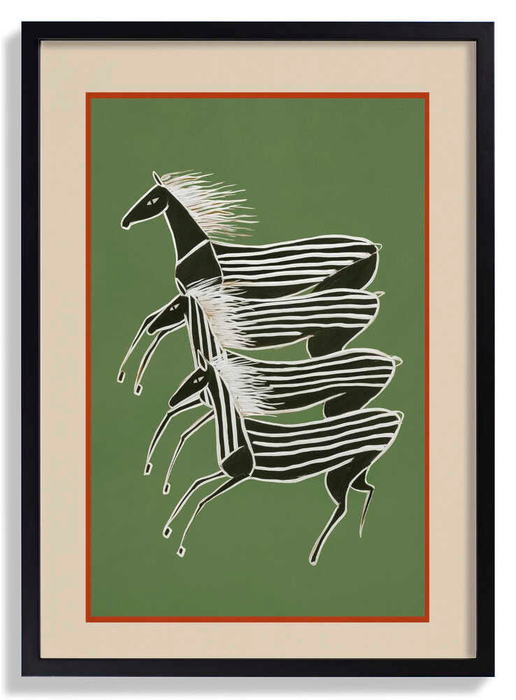 Horses In Stripes by City Art