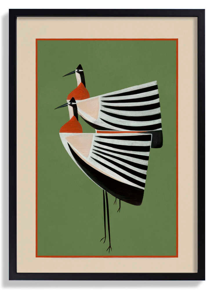 Striped Bird Pair by City Art