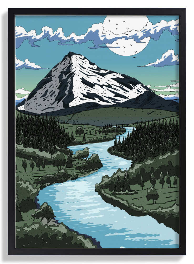 Bergkette und Fluss von Nicholas