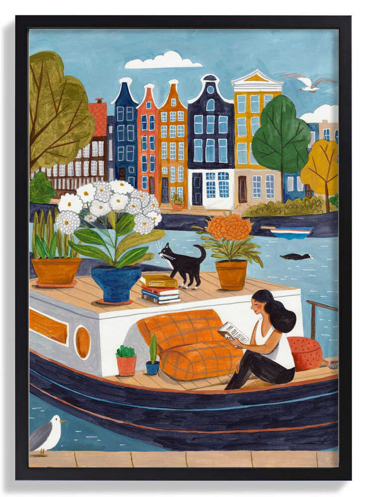 Amsterdam city life on a boat by Caroline Bonne Müller