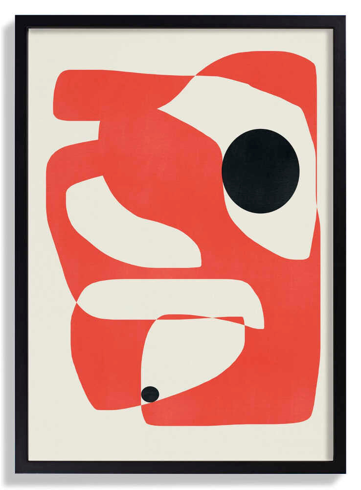 Abstract Geometric Composition -red by Little Dean