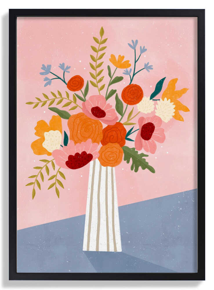 Linienvase mit Blumen von Bea Müller