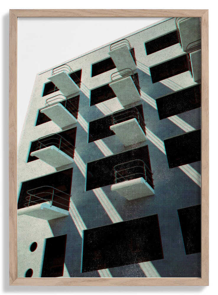 Bauhaus Dessau architecture in vintage magazine style VI by Rosana Laiz Blursbyai