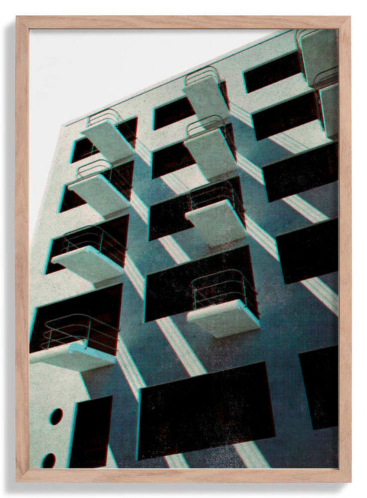 Bauhaus Dessau architecture in vintage magazine style VI by Rosana Laiz Blursbyai