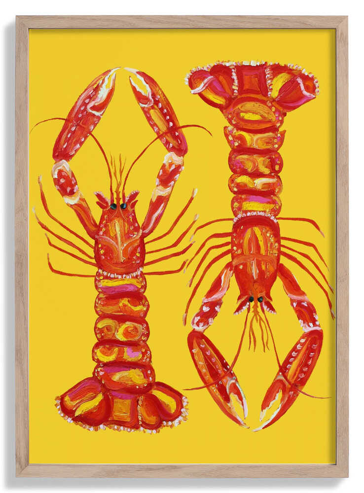 Langoustines On Yellow by Alice Straker