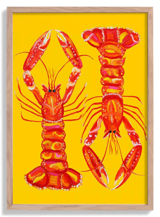 Langoustines On Yellow by Alice Straker