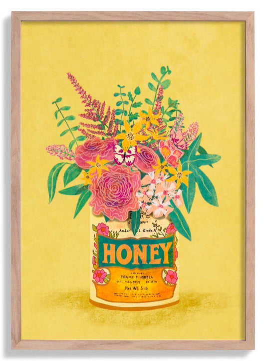 Flowers In a vintage Honey Can by Raissa Oltmanns