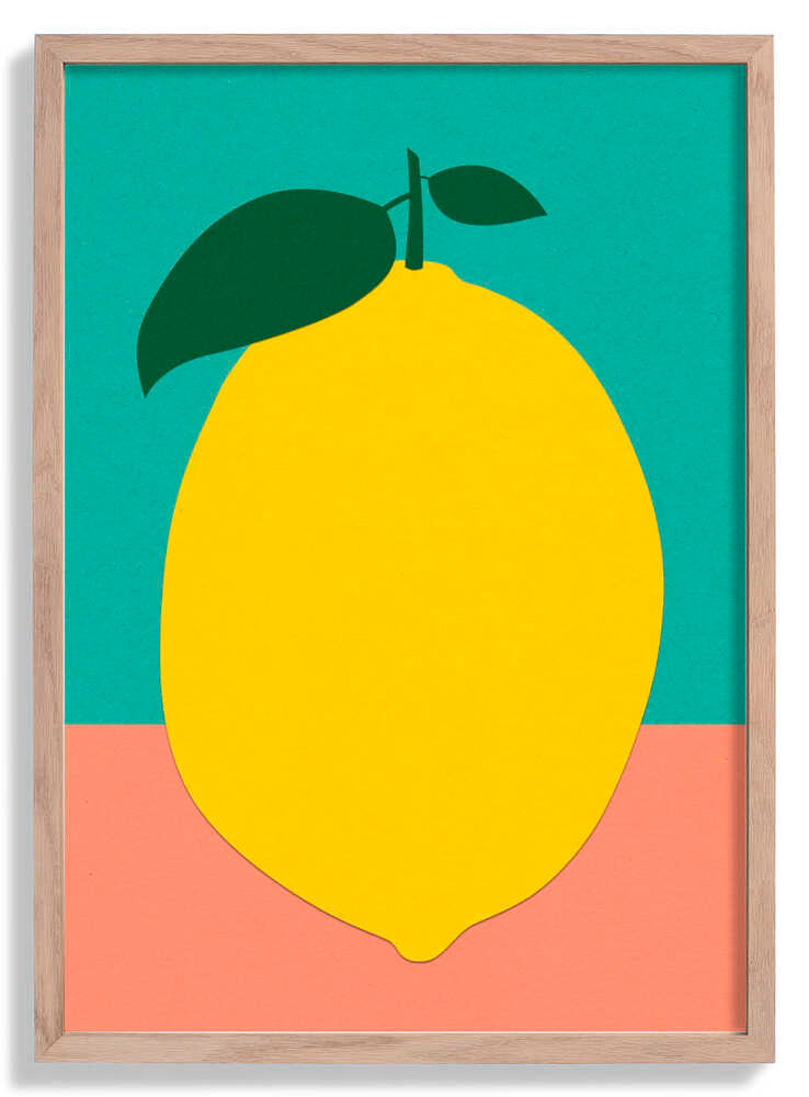 Lemon With Two Leaves by Rosi Feist