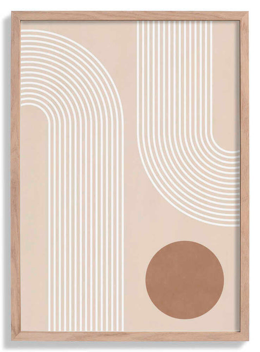 Beige Arc Poster by Elena Ristova