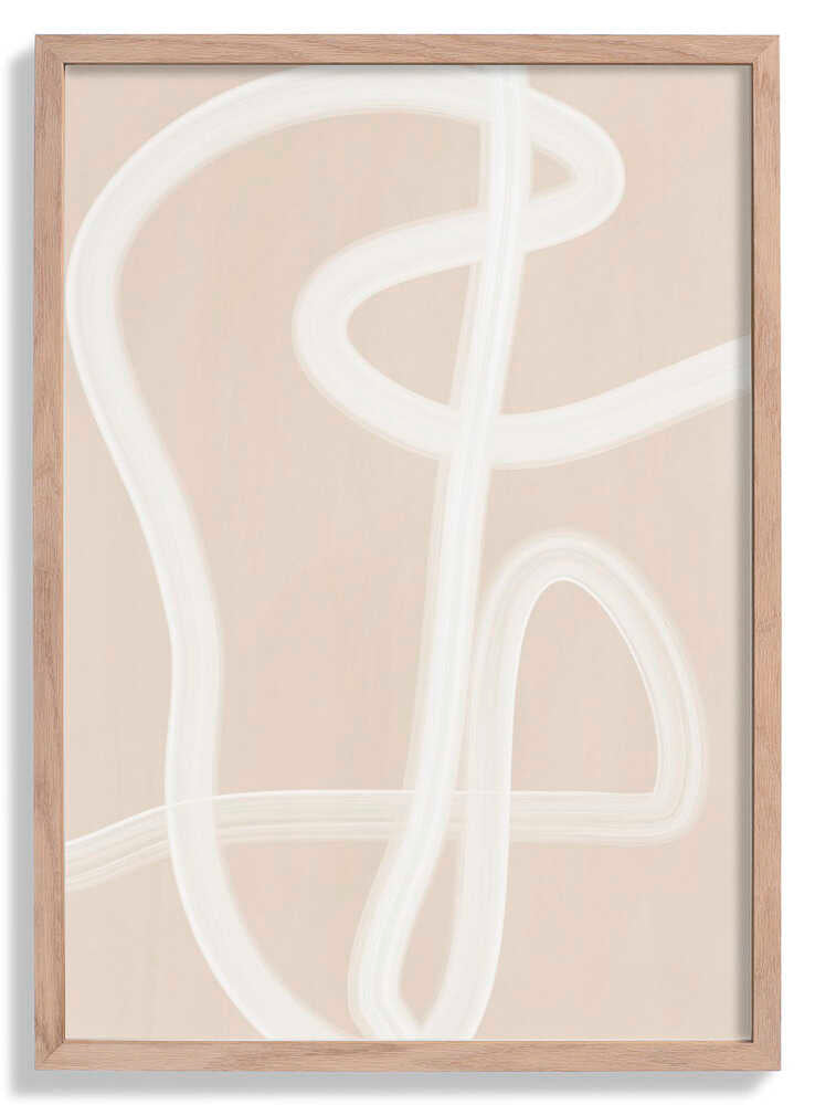 White Brush Stroke Poster by Elena Ristova