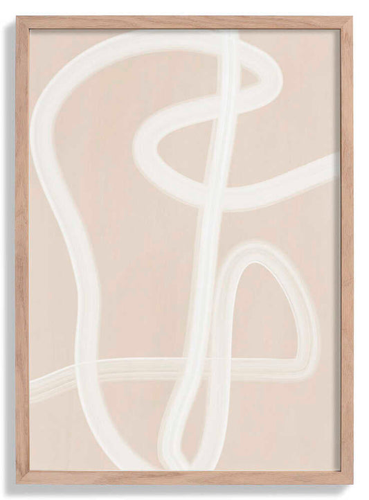 White Brush Stroke Poster by Elena Ristova