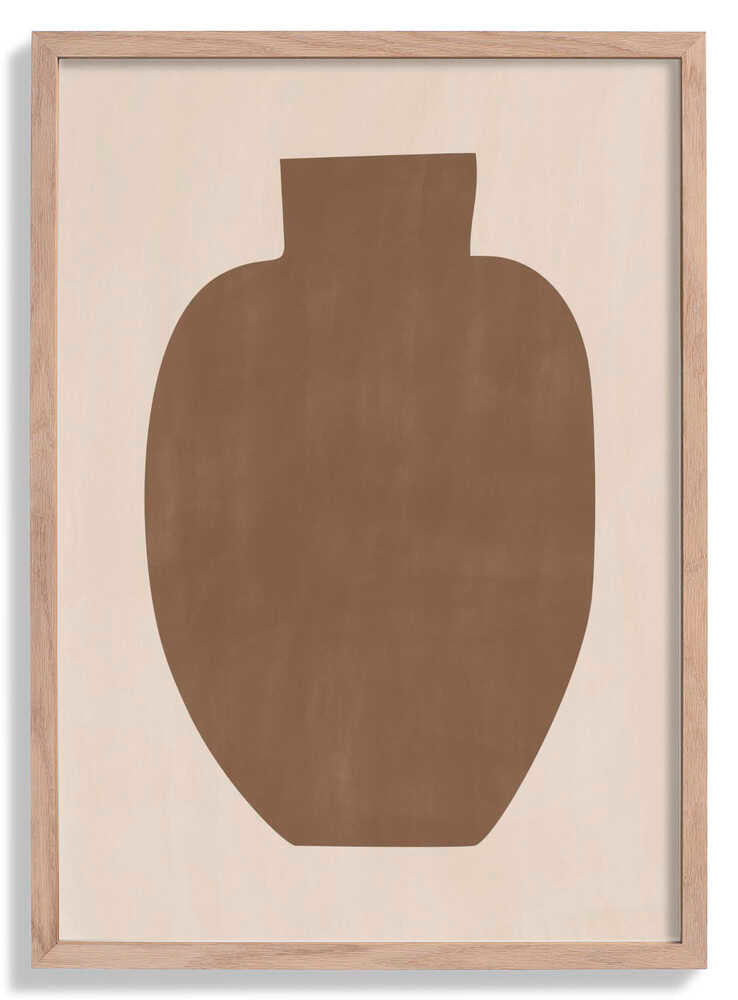 Brown Silhouette of a Vase by Elena Ristova