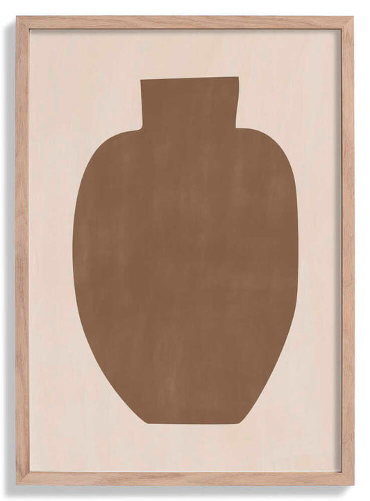 Brown Silhouette of a Vase by Elena Ristova