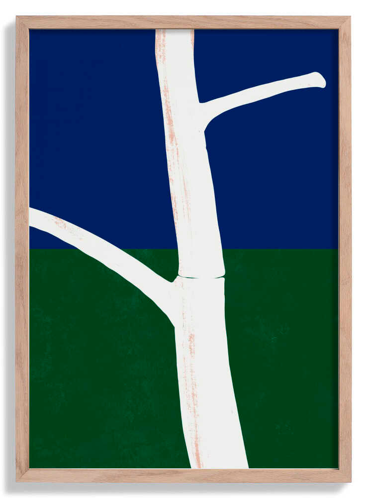 Stark White Tree Trunk With Branches by Little Dean