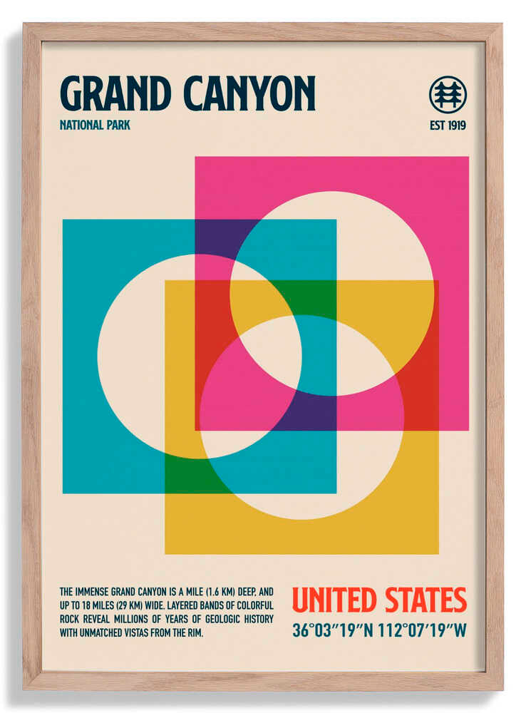 Grand Canyon National Park Reiseposter von Retrodrome