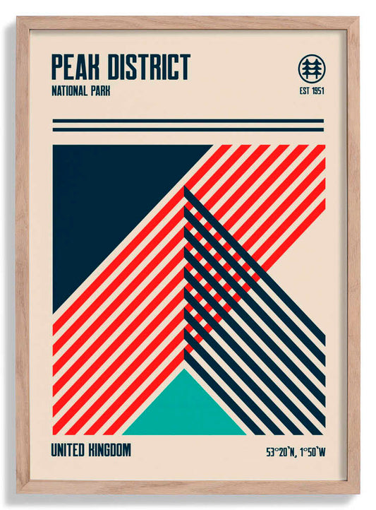 Peak District National Park Travel Poster by Retrodrome