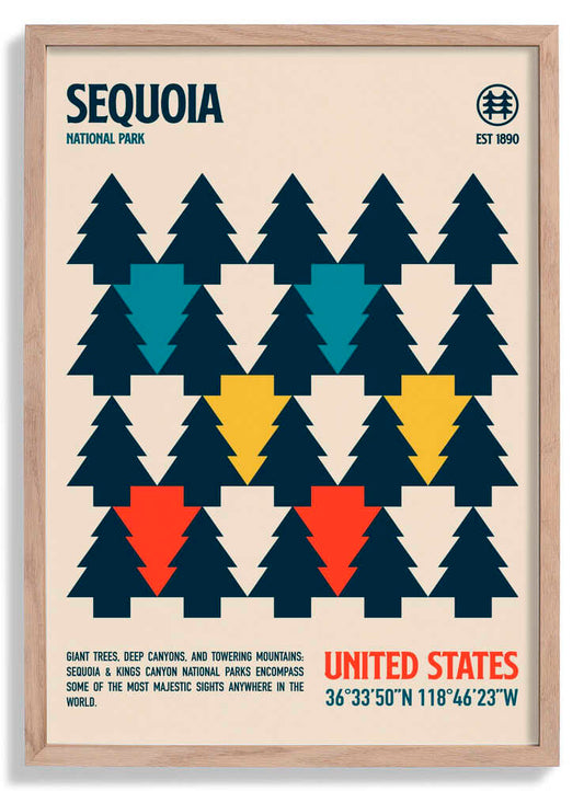 Sequoia National Park Travel Poster by Retrodrome