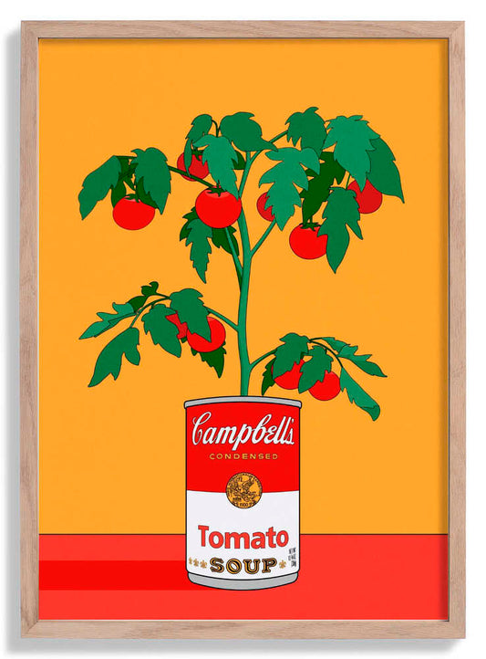 Campbells Soup Tomato Plant Retro Illustration by Retrodrome