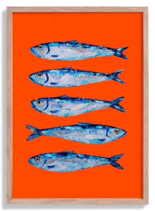 Sardinen auf Orange von Alice Straker