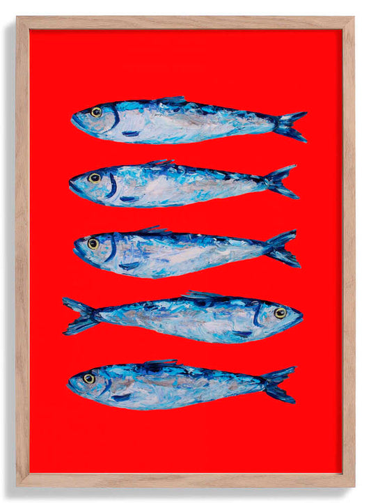 Sardines Berry Red by Alice Straker