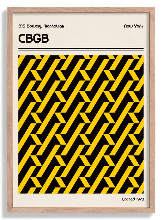 CBGB Venue Poster by Retrodrome
