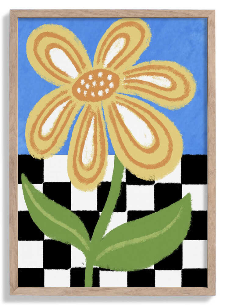 Stilisierte gelbe große Blume von Martina