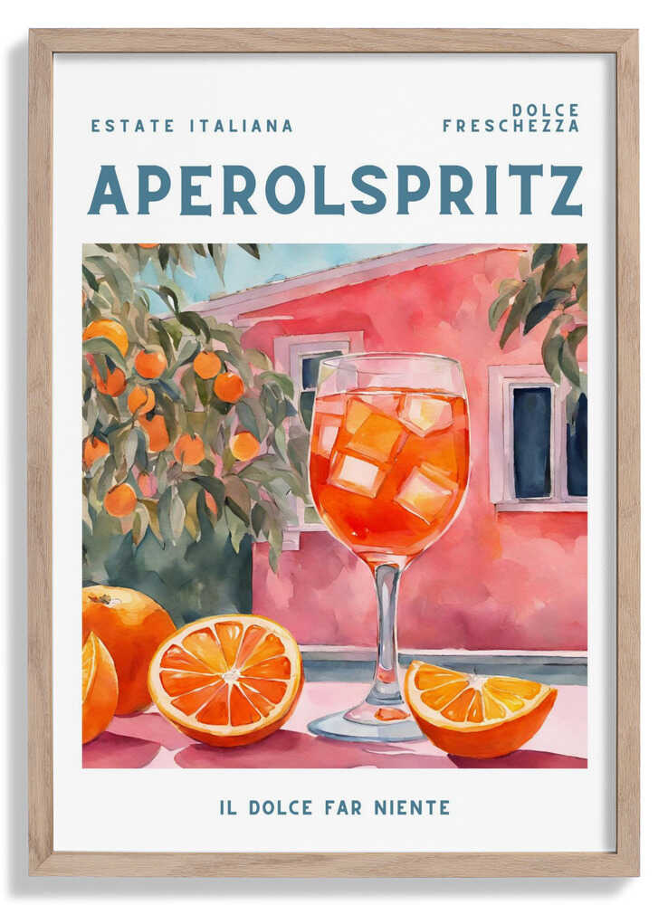 Aperol Spritz, Aquarell, Fresh by Ohkimiko