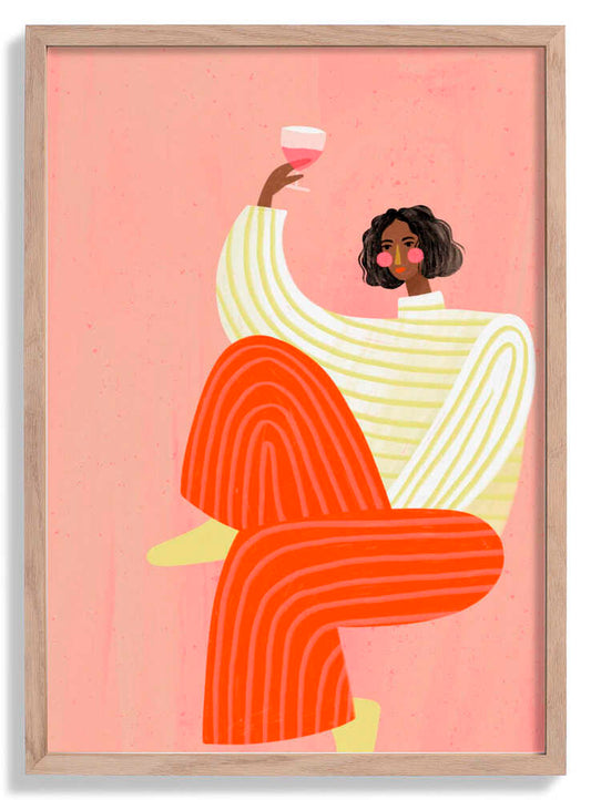 The Woman With The Glass of Wine by Bea Müller