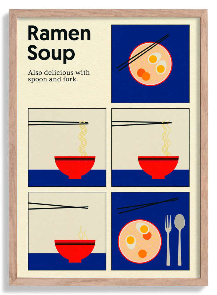 Poster Ramen Soup by Rosi Feist