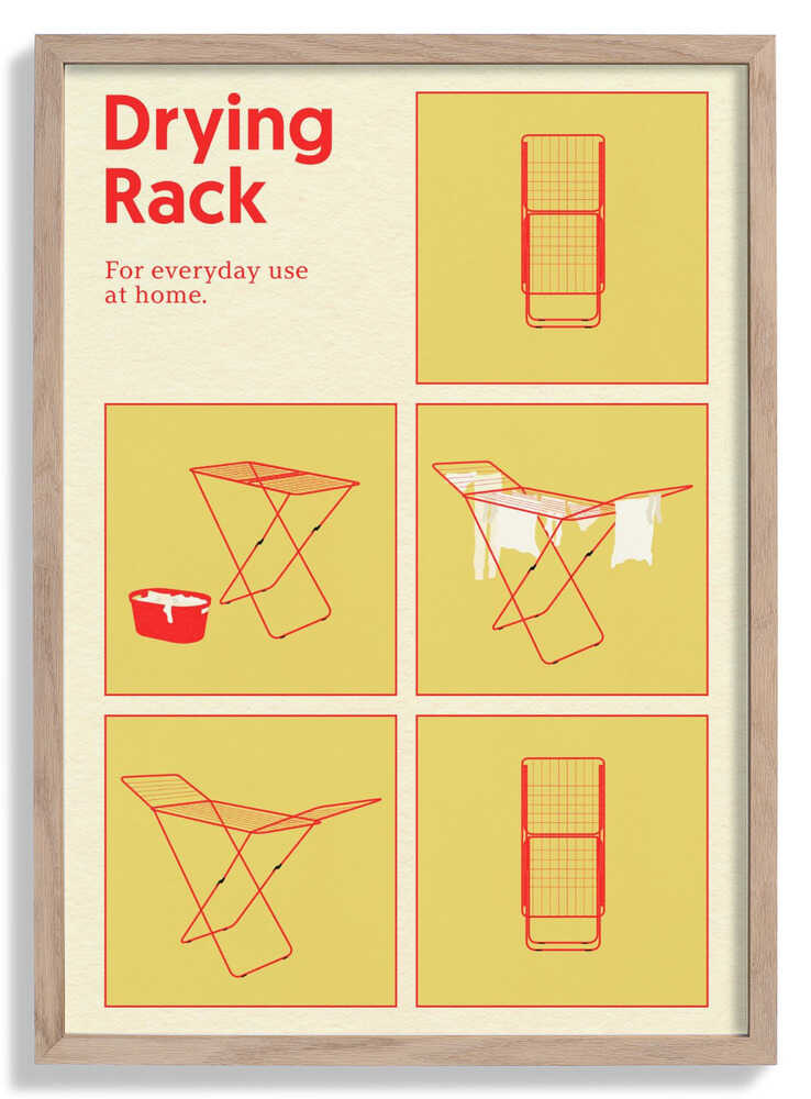Poster Drying Rack by Rosi Feist