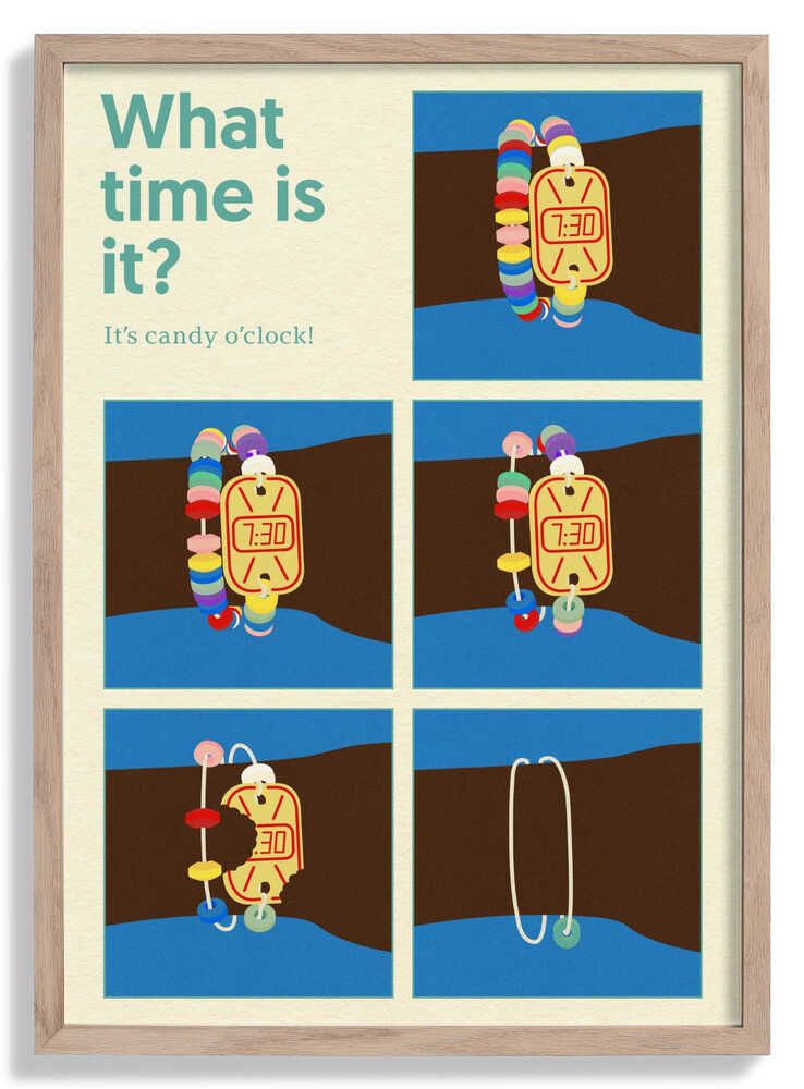 Poster Candy Clock by Rosi Feist