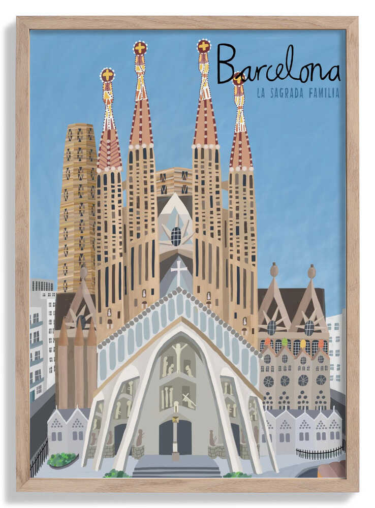 The Sagrada Familia, Barcelona by Artist Carla Daly by Carla Daly