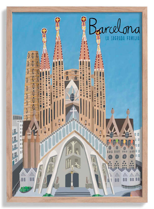 The Sagrada Familia, Barcelona by Artist Carla Daly by Carla Daly