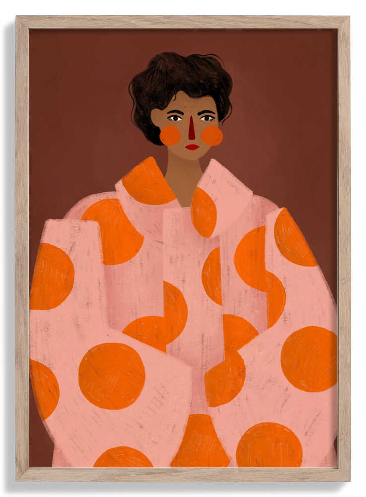 Woman With Orange Dots by Bea Müller