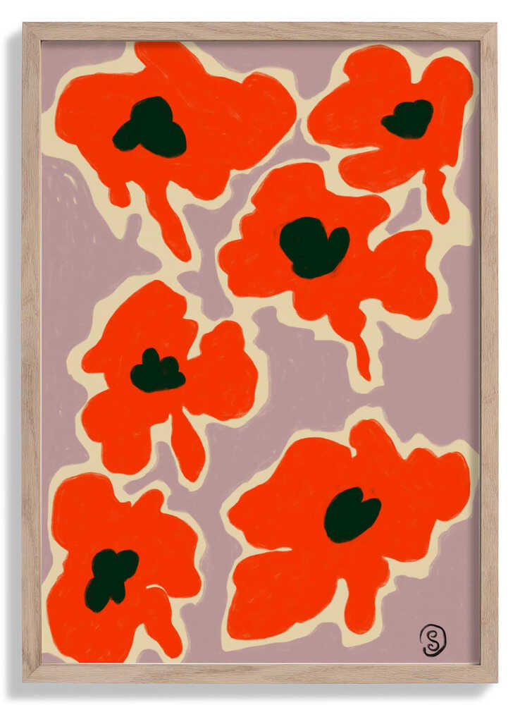 Vibrant Poppy Flowers by Sandra Poliakov