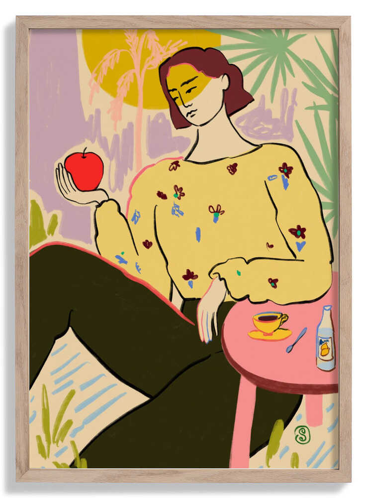 Woman With Apple by Sandra Poliakov