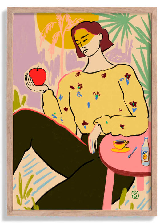 Woman With Apple by Sandra Poliakov