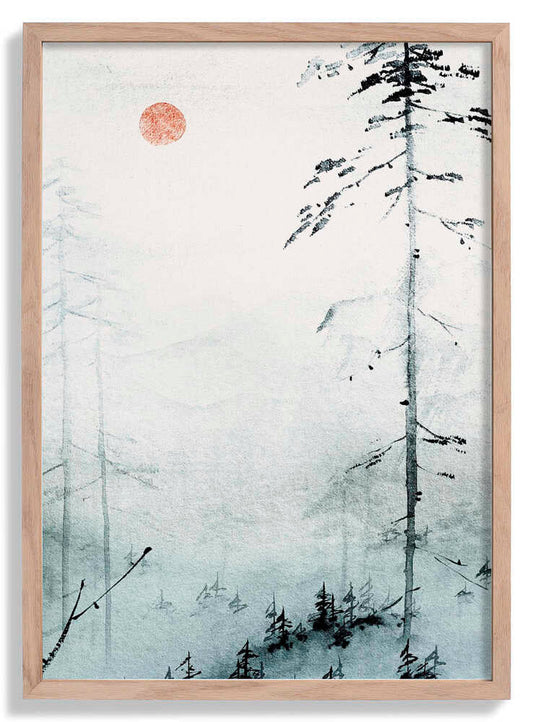 Serene Misty Pines von Treechild