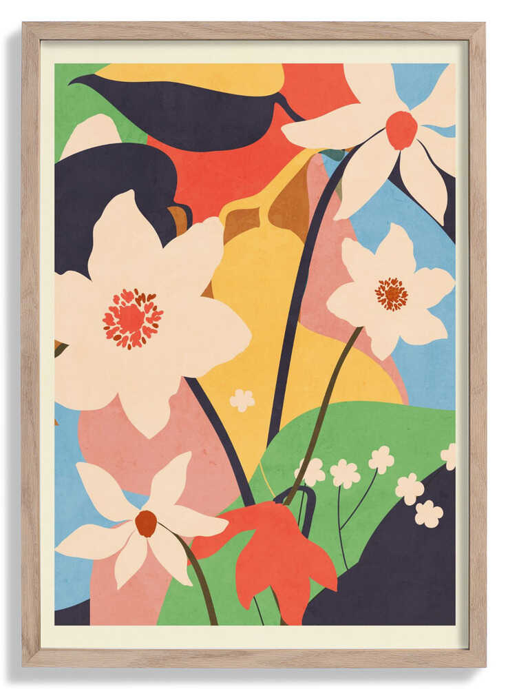 Abstract Art Landscape Flowers by ThingDesign