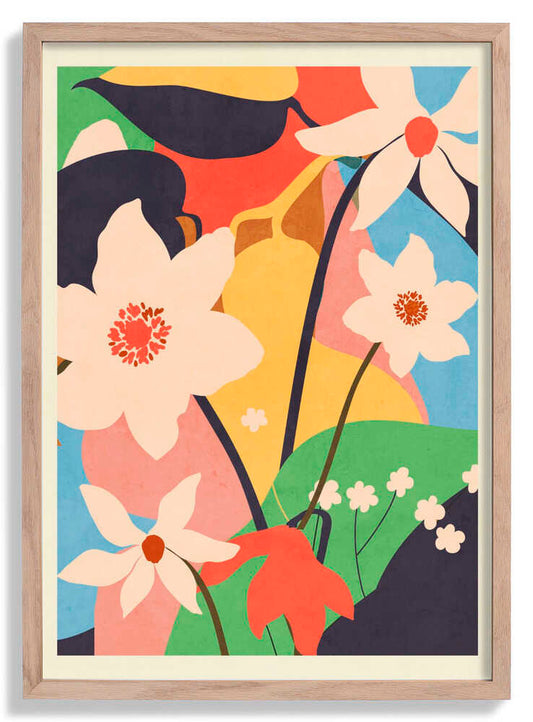 Abstract Art Landscape Flowers by ThingDesign