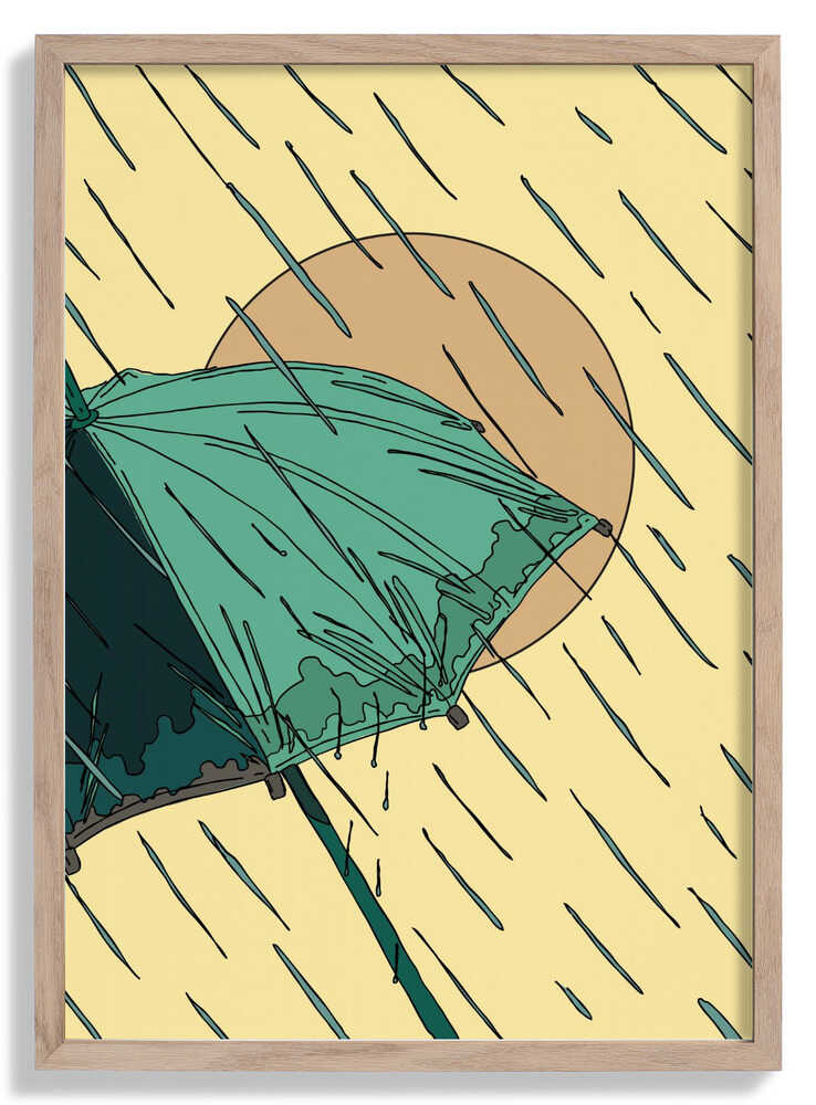 Umbrella in the Rain by Nicholas