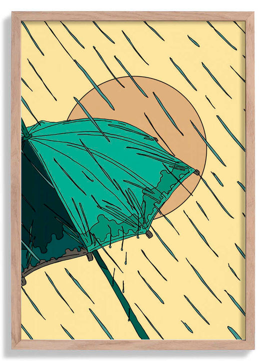 Umbrella in the Rain by Nicholas