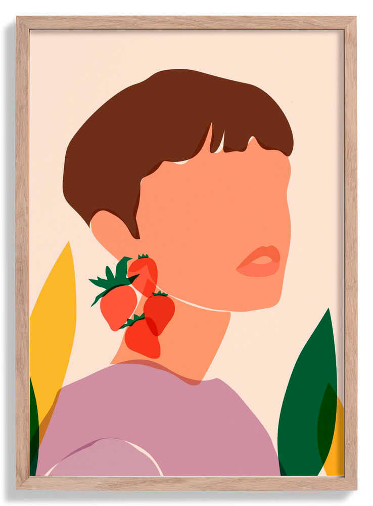 Abstract Strawberry Earrings by Kintsugi99