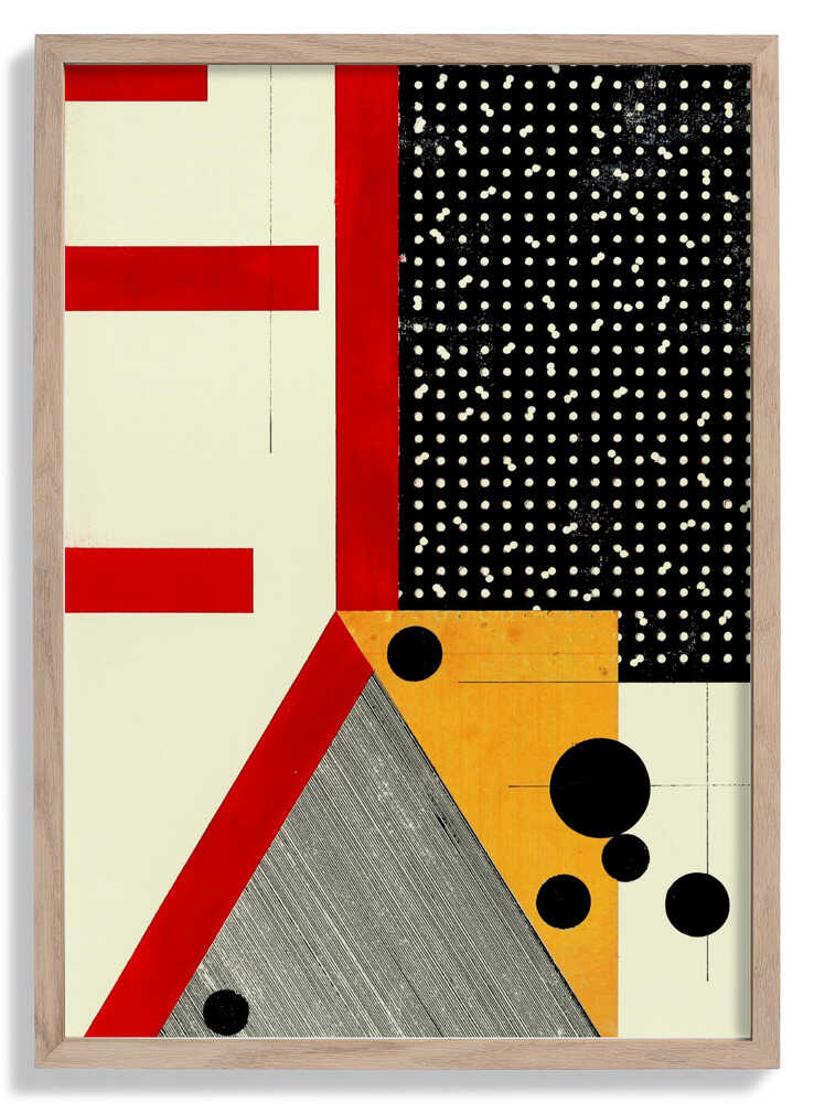 Bold Red Lines and Black Dots by Petr Strnad
