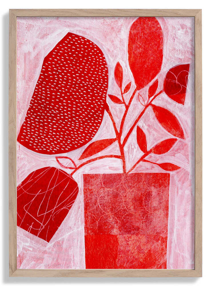 Rote Blumenvase von Susan Black